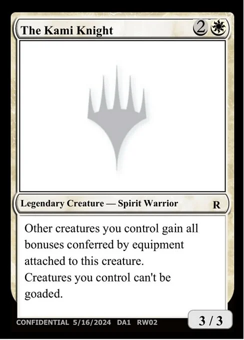The Kami Knight, carta Magic di tipo Legendary Creature — Spirit Warrior