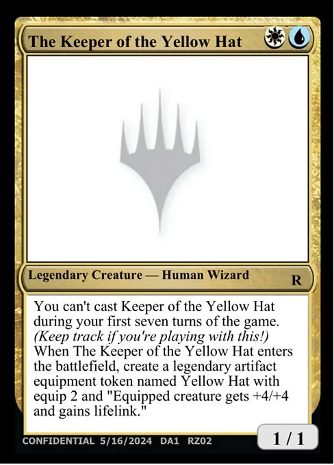The Keeper of the Yellow Hat, carta Magic di tipo Legendary Creature — Human Wizard