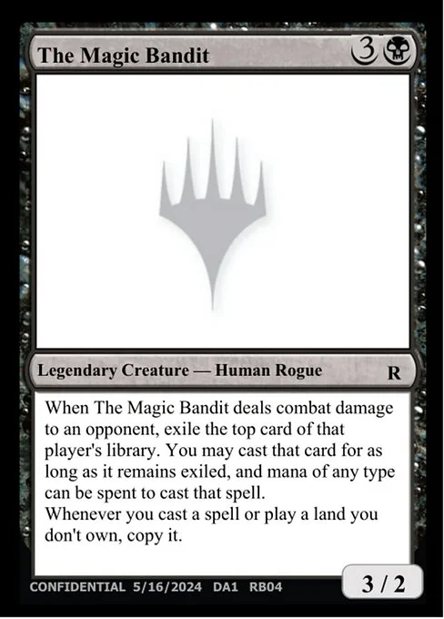 The Magic Bandit, carta Magic di tipo Legendary Creature — Human Rogue