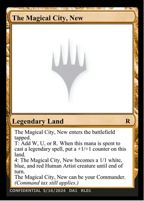 The Magical City, New, carta Magic di tipo Legendary Land