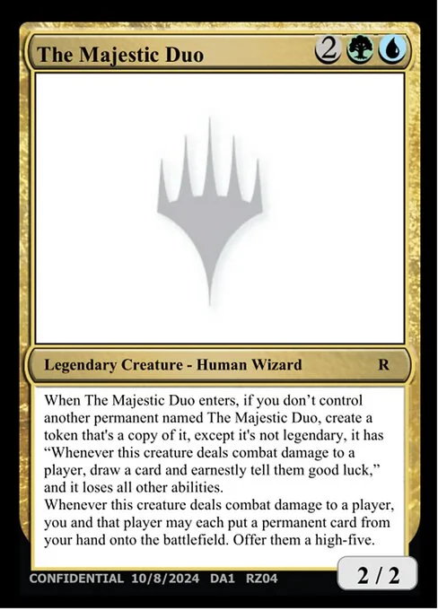 The Majestic Duo, carta Magic di tipo Legendary Creature — Human Wizard