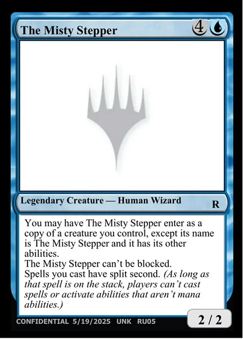 The Misty Stepper, carta Magic di tipo Legendary Creature — Human Wizard