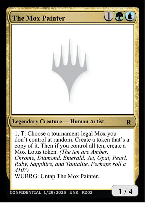 The Mox Painter, carta Magic di tipo Legendary Creature — Human Artist