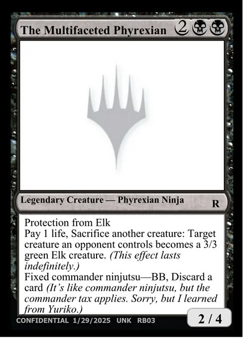 The Multifaceted Phyrexian, carta Magic di tipo Legendary Creature — Phyrexian Ninja