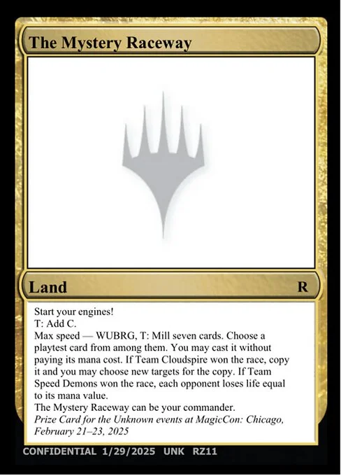 The Mystery Raceway, carta Magic di tipo Land