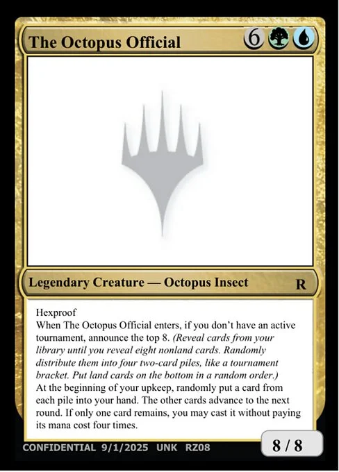The Octopus Official, carta Magic di tipo Legendary Creature — Octopus Insect