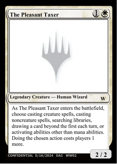 The Pleasant Taxer, carta Magic di tipo Legendary Creature — Human Wizard