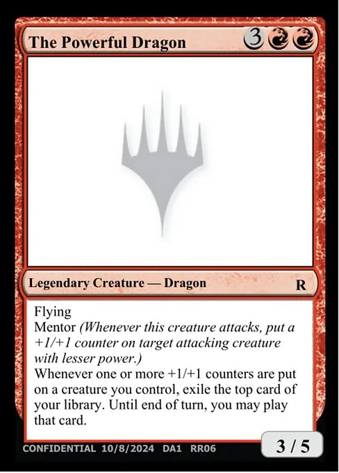 The Powerful Dragon, carta Magic di tipo Legendary Creature — Dragon