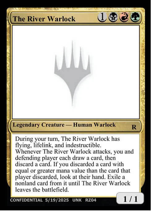 The River Warlock, carta Magic di tipo Legendary Creature — Human Warlock