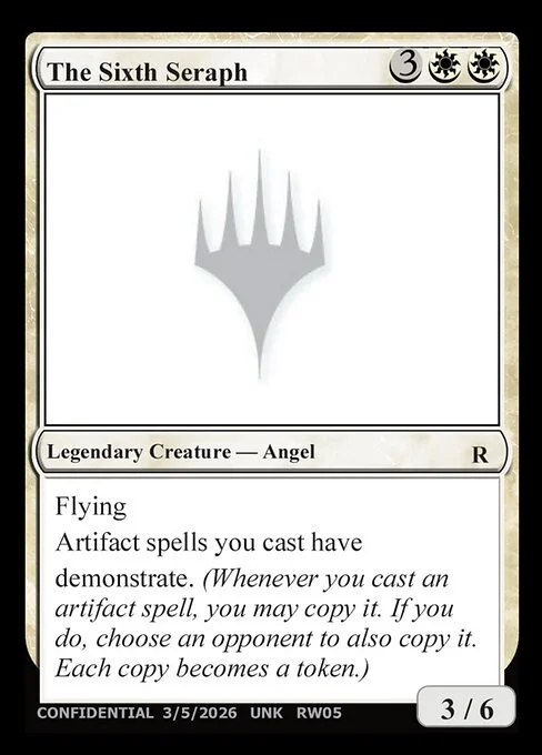The Sixth Seraph, carta Magic di tipo Legendary Creature — Angel