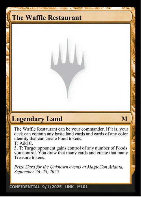 The Waffle Restaurant, carta Magic di tipo Legendary Land