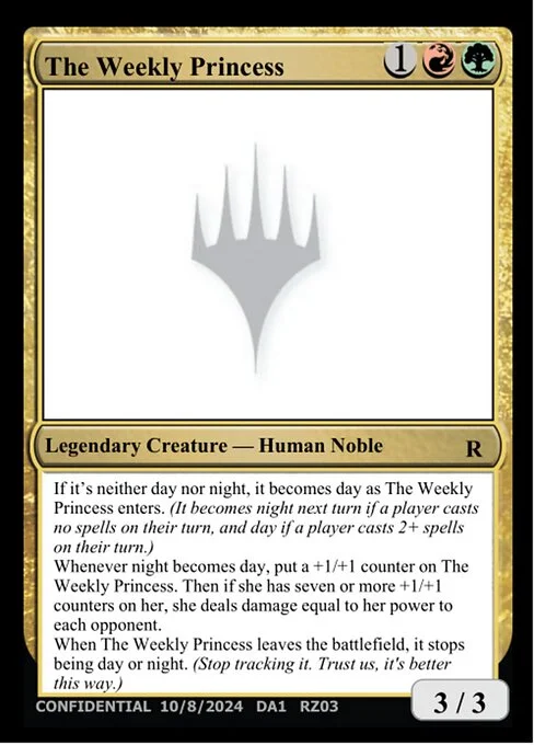 The Weekly Princess, carta Magic di tipo Legendary Creature — Human Noble