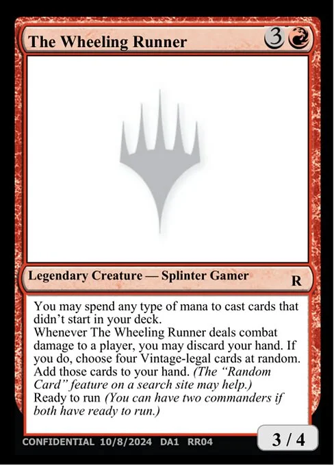 The Wheeling Runner, carta Magic di tipo Legendary Creature — Splinter Gamer