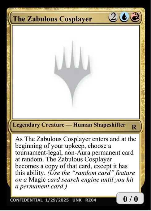 The Zabulous Cosplayer, carta Magic di tipo Legendary Creature — Human Shapeshifter