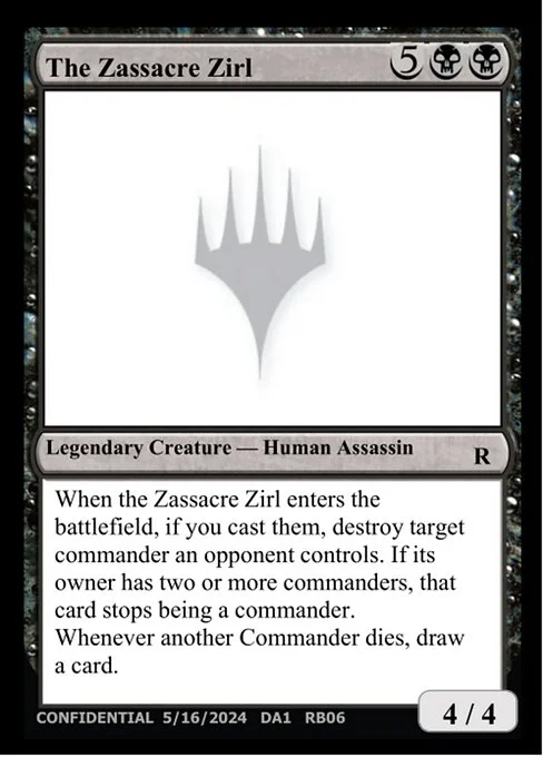 The Zassacre Zirl, carta Magic di tipo Legendary Creature — Human Assassin