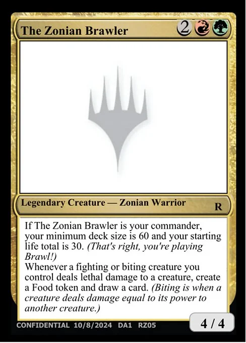 The Zonian Brawler, carta Magic di tipo Legendary Creature — Zonian Gamer