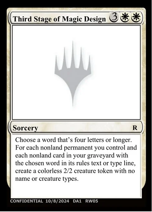Third Stage of Magic Design, carta Magic di tipo Sorcery
