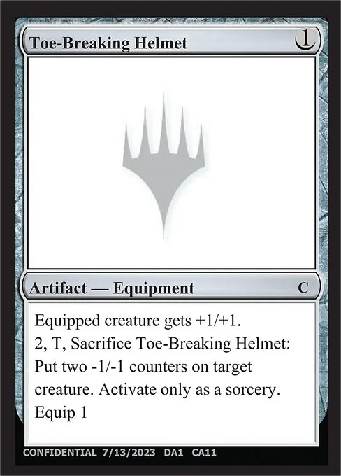Toe-Breaking Helmet, carta Magic di tipo Artifact — Equipment