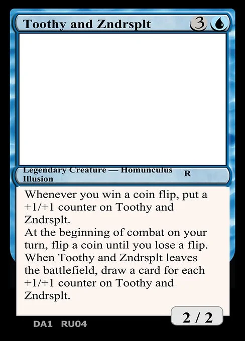 Toothy and Zndrsplt, carta Magic di tipo Legendary Creature — Homunculus Illusion