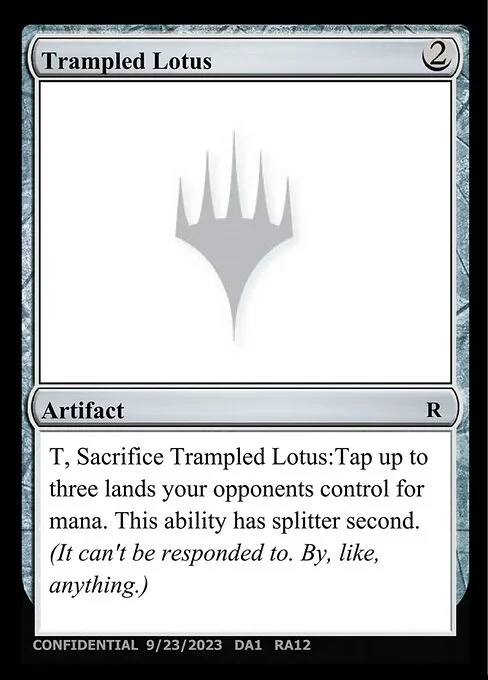 Trampled Lotus, carta Magic di tipo Artifact
