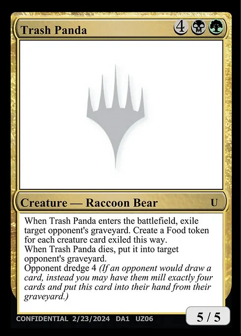 Trash Panda, carta Magic di tipo Creature — Raccoon Bear