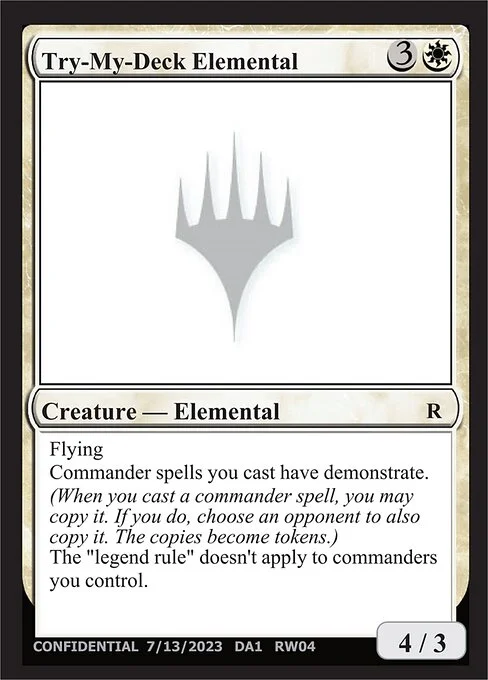 Try-My-Deck Elemental, carta Magic di tipo Creature — Elemental