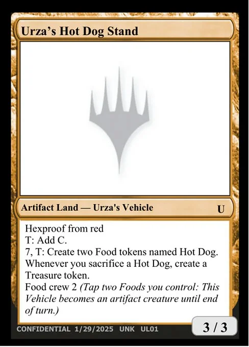 Urza's Hot Dog Stand, carta Magic di tipo Artifact Land — Urza's Vehicle