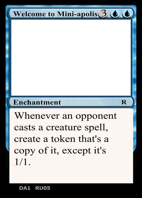 Welcome to Mini-apolis, carta Magic di tipo Enchantment