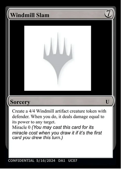 Windmill Slam, carta Magic di tipo Sorcery