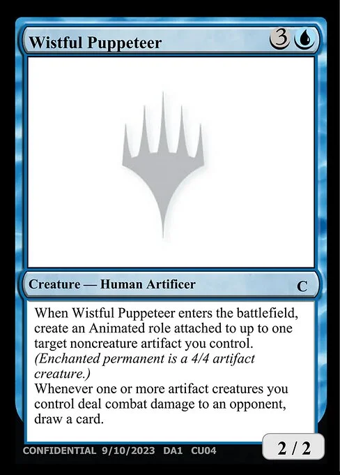 Wistful Puppeteer, carta Magic di tipo Creature — Human Artificer