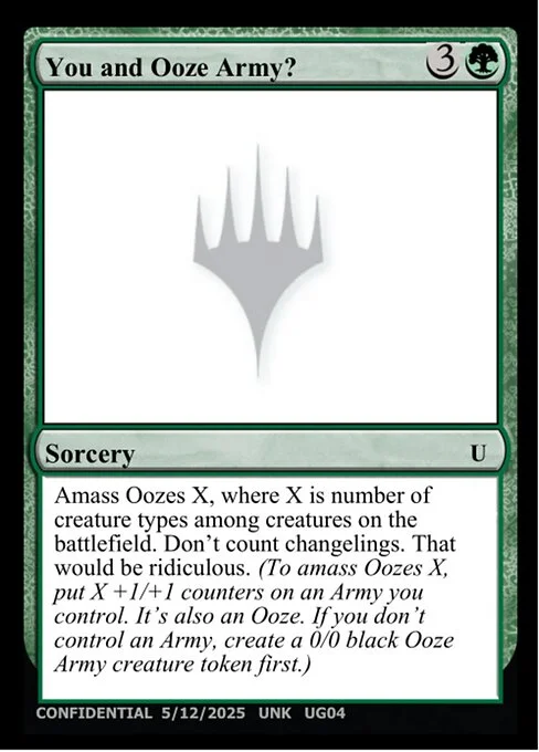 You and Ooze Army?, carta Magic di tipo Sorcery