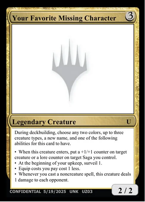 Your Favorite Missing Character, carta Magic di tipo Legendary Creature