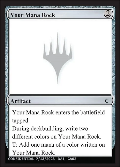 Your Mana Rock, carta Magic di tipo Artifact