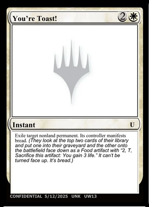 You're Toast!, carta Magic di tipo Instant