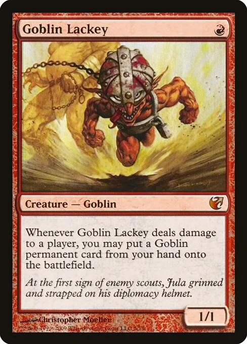 Goblin Lackey, carta Magic di tipo Creature — Goblin illustrata da Christopher Moeller