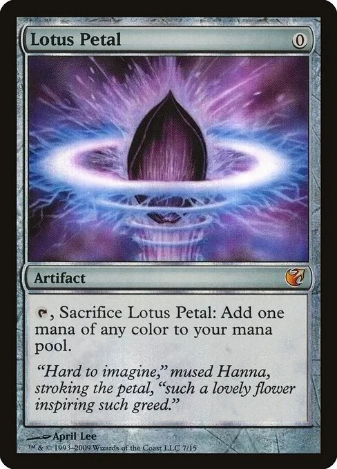 Lotus Petal, carta Magic di tipo Artifact illustrata da April Lee