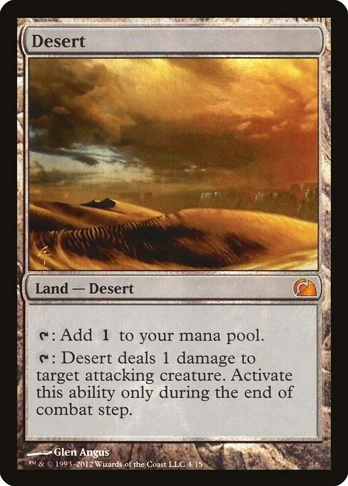 Desert, carta Magic di tipo Land — Desert illustrata da Glen Angus