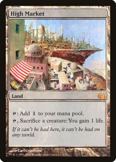High Market, carta Magic di tipo Land illustrata da Carl Critchlow