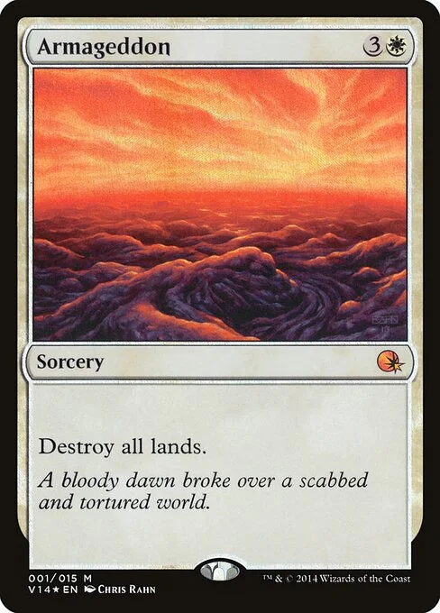 Armageddon, carta Magic di tipo Sorcery illustrata da Chris Rahn