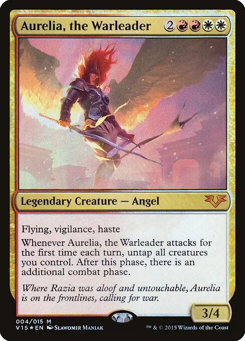 Aurelia, the Warleader, carta Magic di tipo Legendary Creature — Angel illustrata da Slawomir Maniak