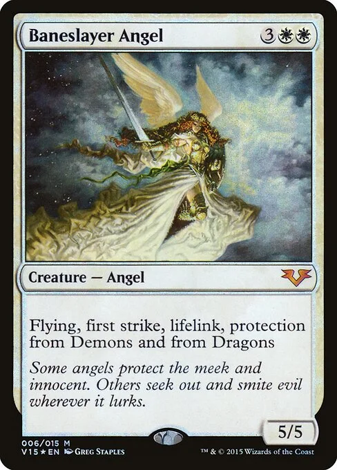 Baneslayer Angel, carta Magic di tipo Creature — Angel illustrata da Greg Staples