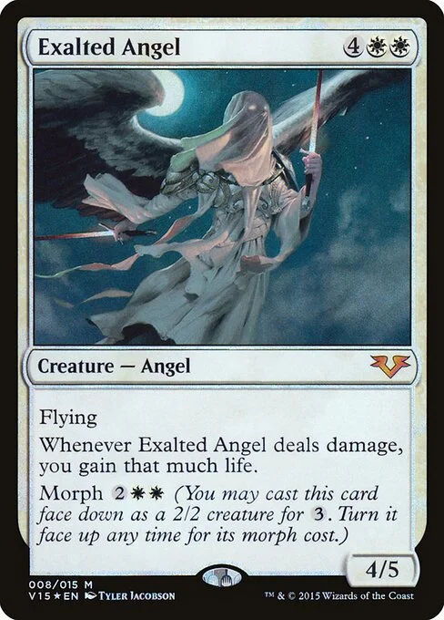 Exalted Angel, carta Magic di tipo Creature — Angel illustrata da Tyler Jacobson
