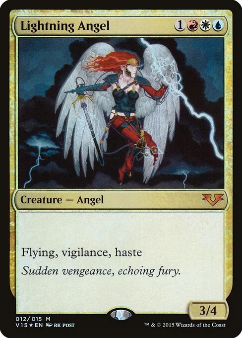 Lightning Angel, carta Magic di tipo Creature — Angel illustrata da rk post