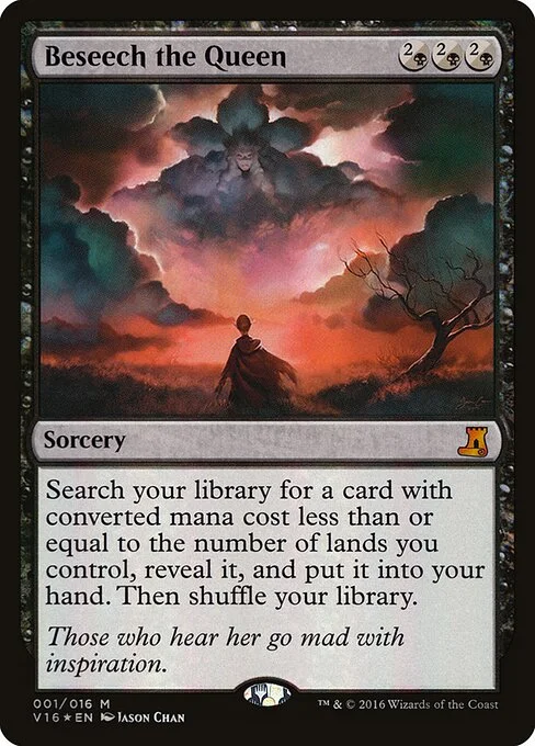 Beseech the Queen, carta Magic di tipo Sorcery illustrata da Jason Chan