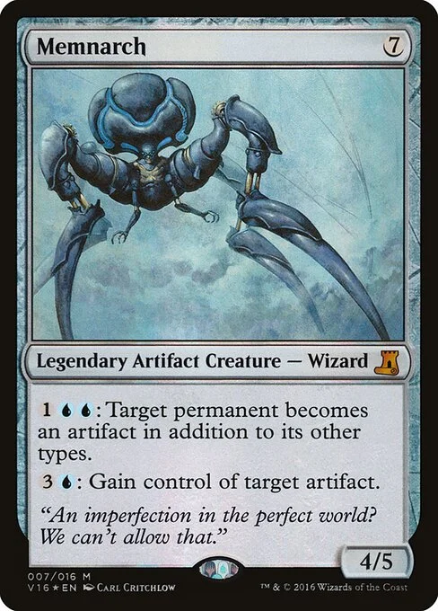 Memnarch, carta Magic di tipo Legendary Artifact Creature — Wizard illustrata da Carl Critchlow