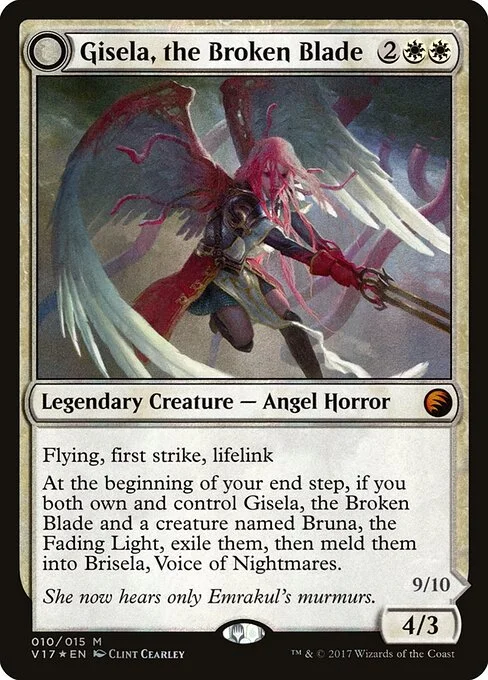 Gisela, the Broken Blade, carta Magic di tipo Legendary Creature — Angel Horror illustrata da Clint Cearley