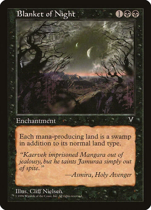 Blanket of Night, carta Magic di tipo Enchantment illustrata da Cliff Nielsen