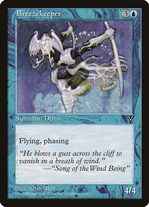 Breezekeeper, carta Magic di tipo Creature — Djinn illustrata da Adam Rex