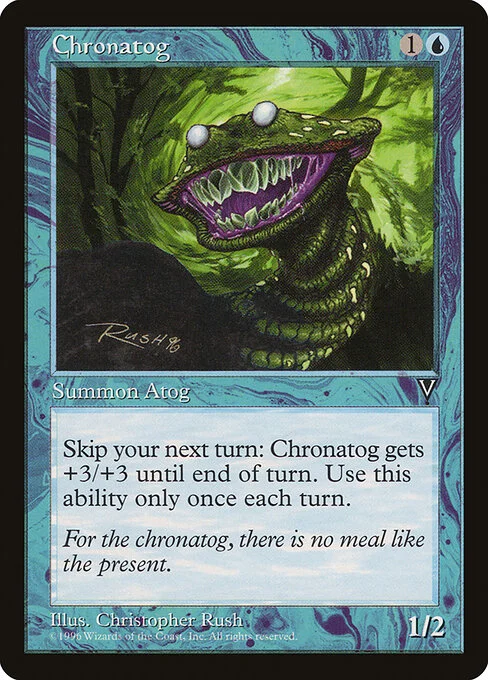 Chronatog, carta Magic di tipo Creature — Atog illustrata da Christopher Rush