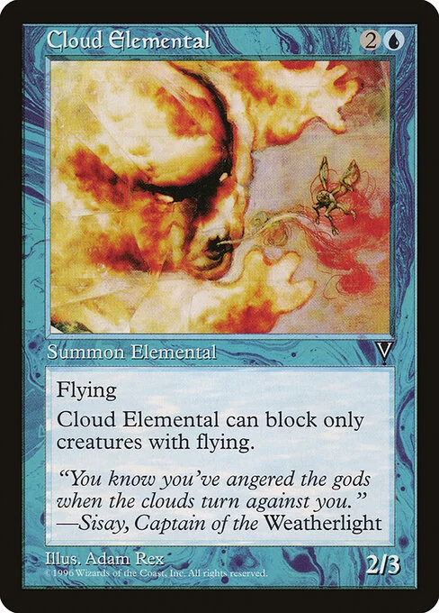 Cloud Elemental, carta Magic di tipo Creature — Elemental illustrata da Adam Rex